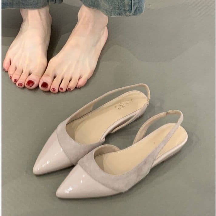 フラットシューズ  バックストラップパンプス