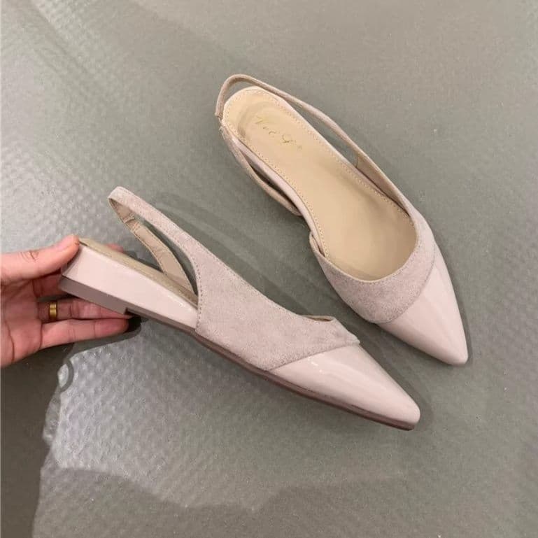 フラットシューズ  バックストラップパンプス