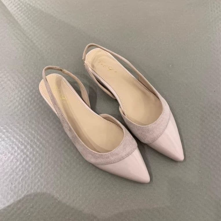 フラットシューズ  バックストラップパンプス